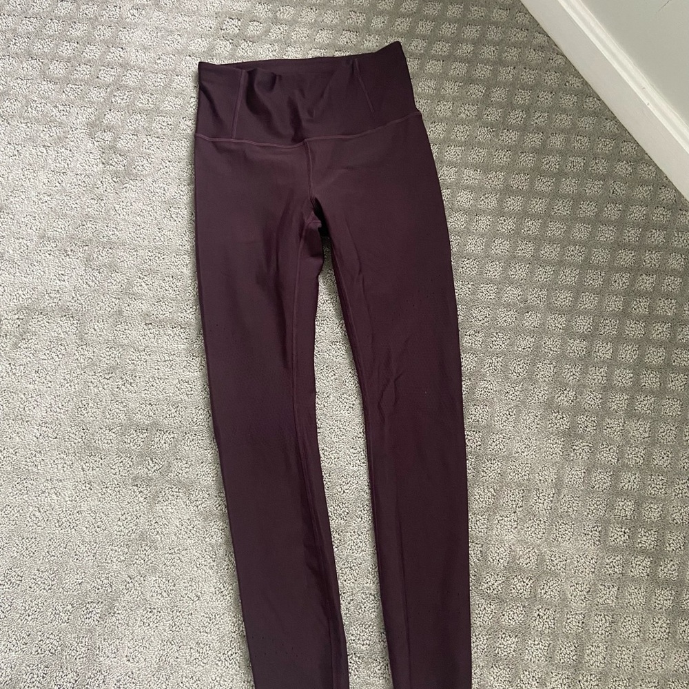 Women’s Burgundy Running Leggings Size 8